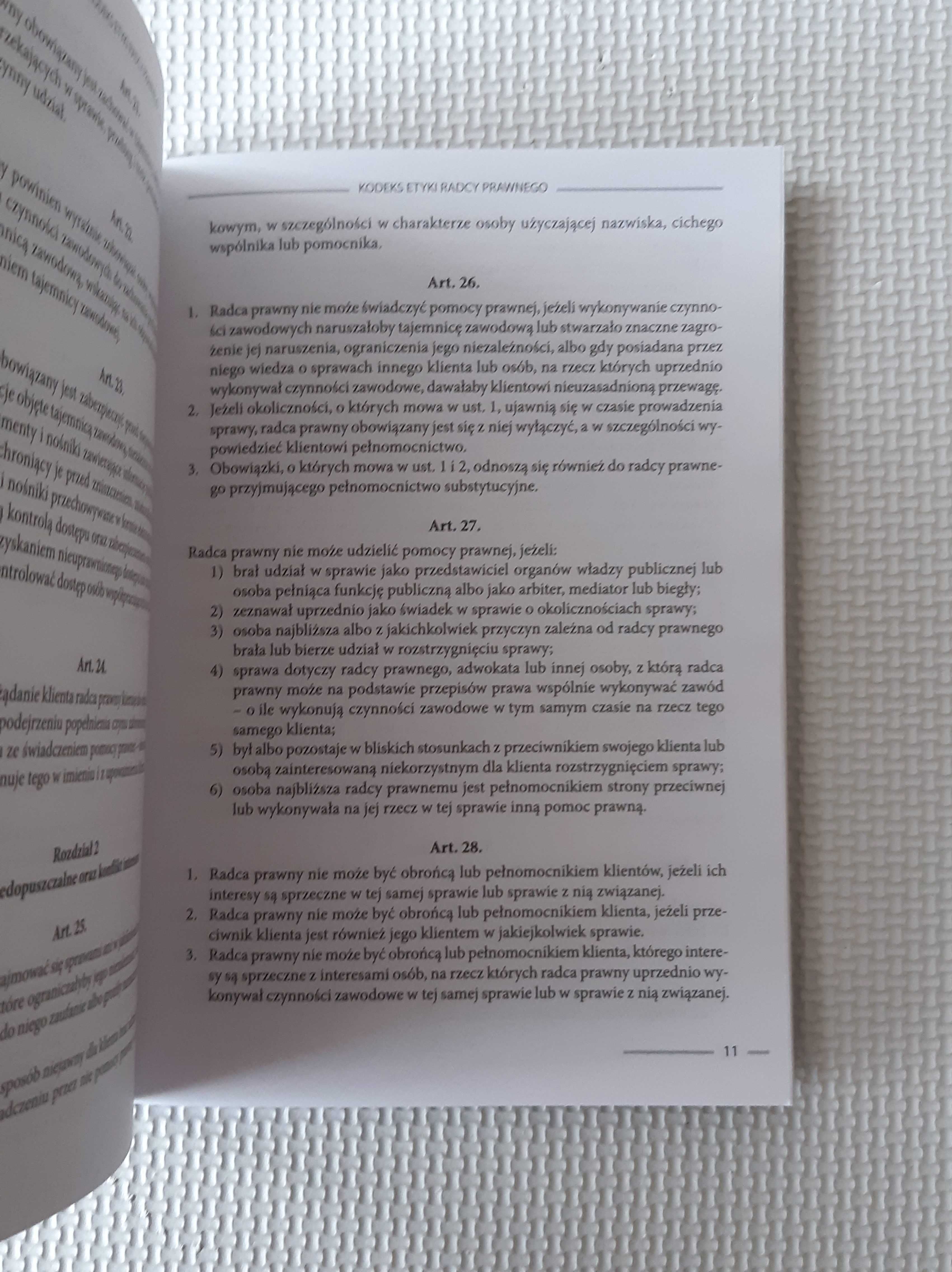 Kodeks Etyki Radcy Prawnego Praca zbiorowa 2014