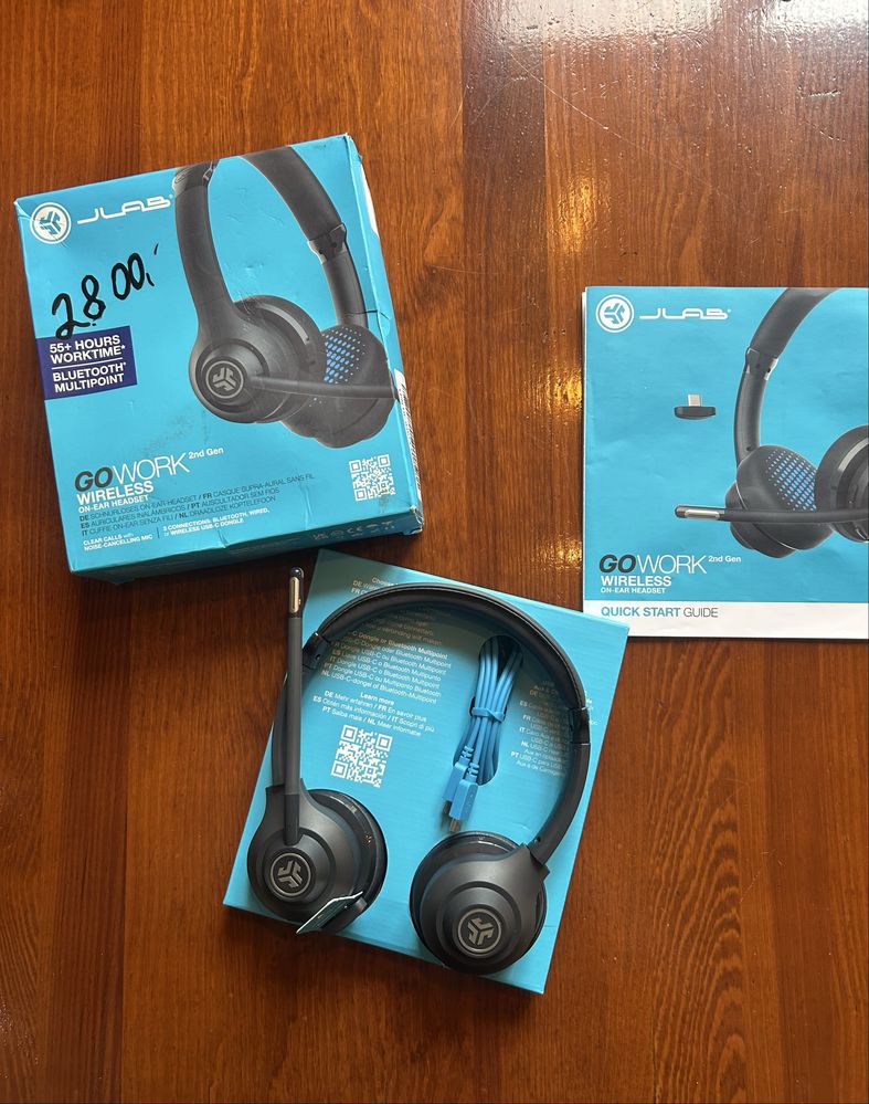 Навушники  JLAB GO WORK 2nd Gen Wireless Headset Black