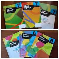 Livro Matemática 7 e 8 ano Novo Espaço + Caderno atividades -Como novo