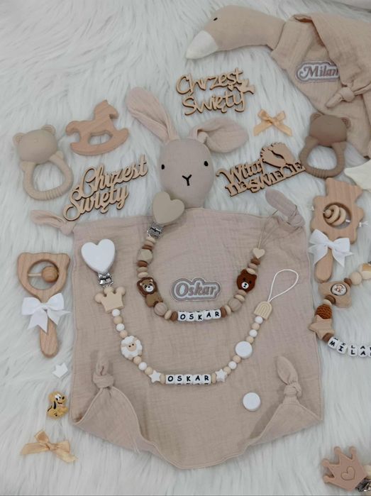 Zawieszka do smoczka prezent dla niemowlaka babyshower narodziny