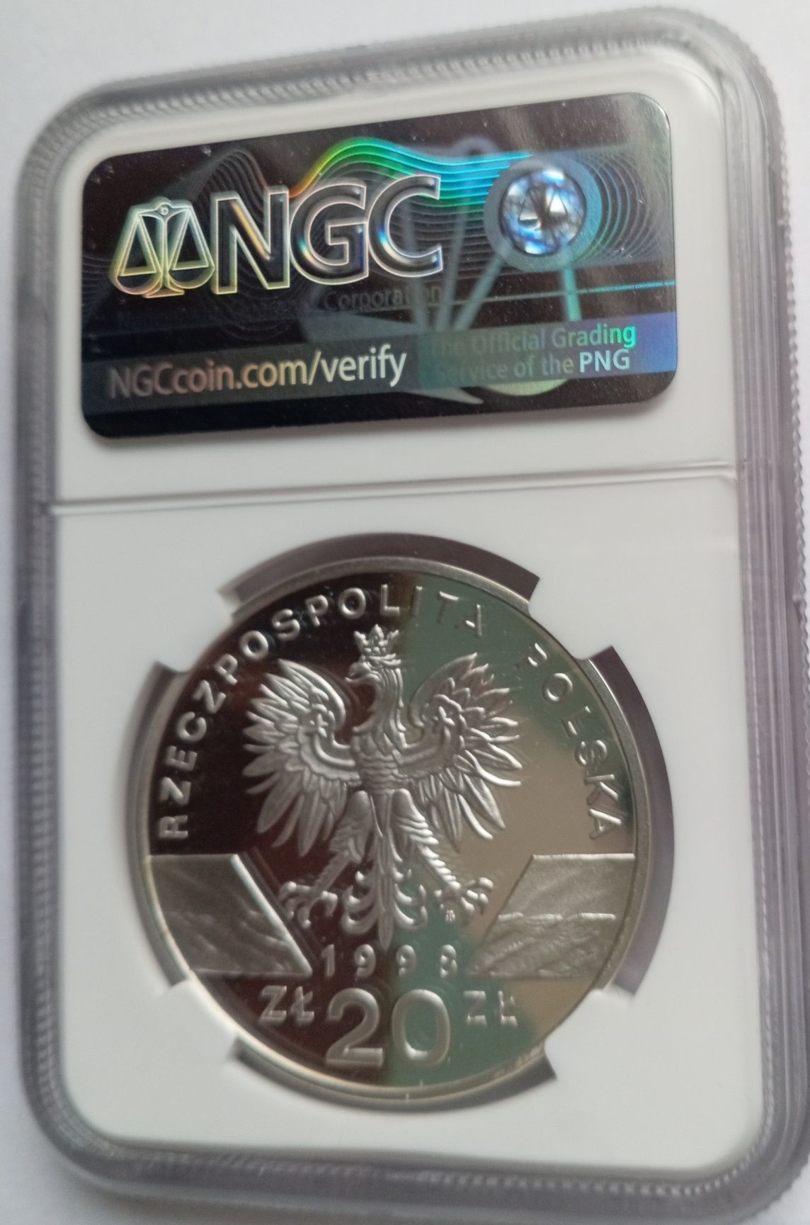 20 zł Ropucha Paskowka NGC PF 69 UC