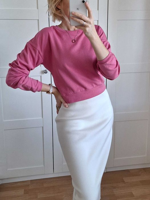 Nowa Bluza Vero Moda Cienka Różowa Bluza Pastele Bawełna