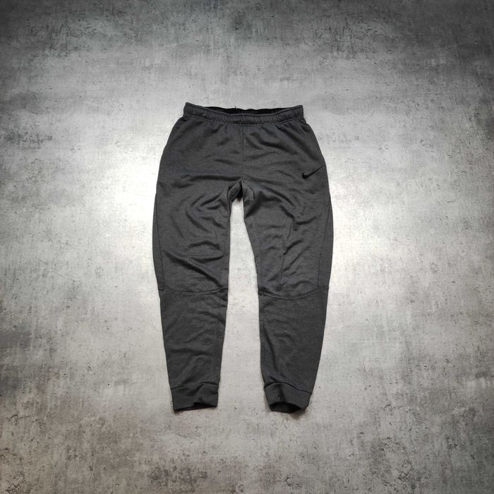 MĘSKIE Dresy Sportowe Joggery PREMIUM Szare Dri-Fit Nike Haft Logo GYM