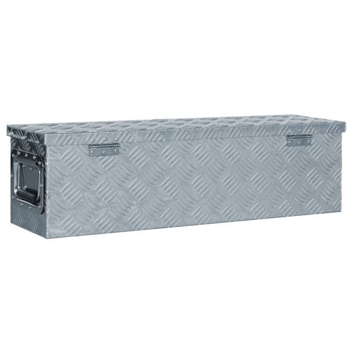 Vidaxl Aluminiowa Skrzynia, 80,5 X 22 X 22 Cm, Srebrna