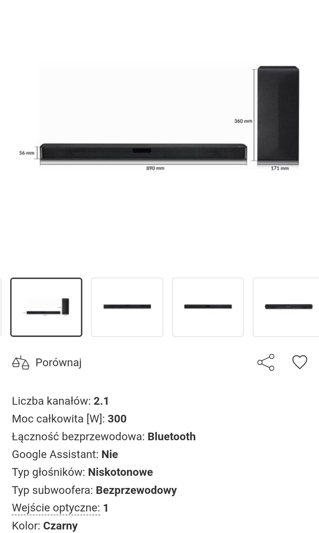 Soundbar LG Sn4 300w wysyłka