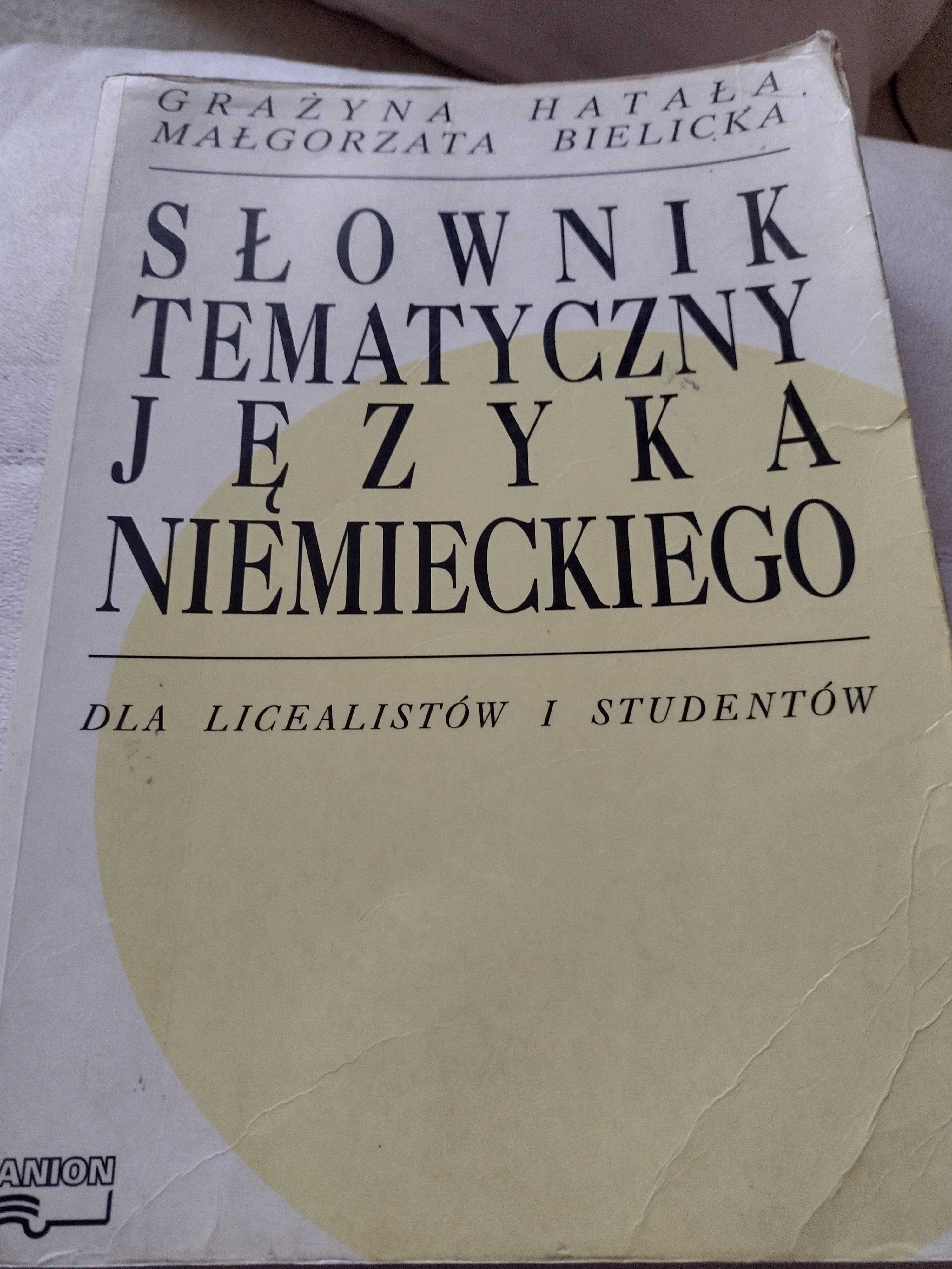 Słownik tematyczny j. niemieckiego dla licealistów i studentów Hatała