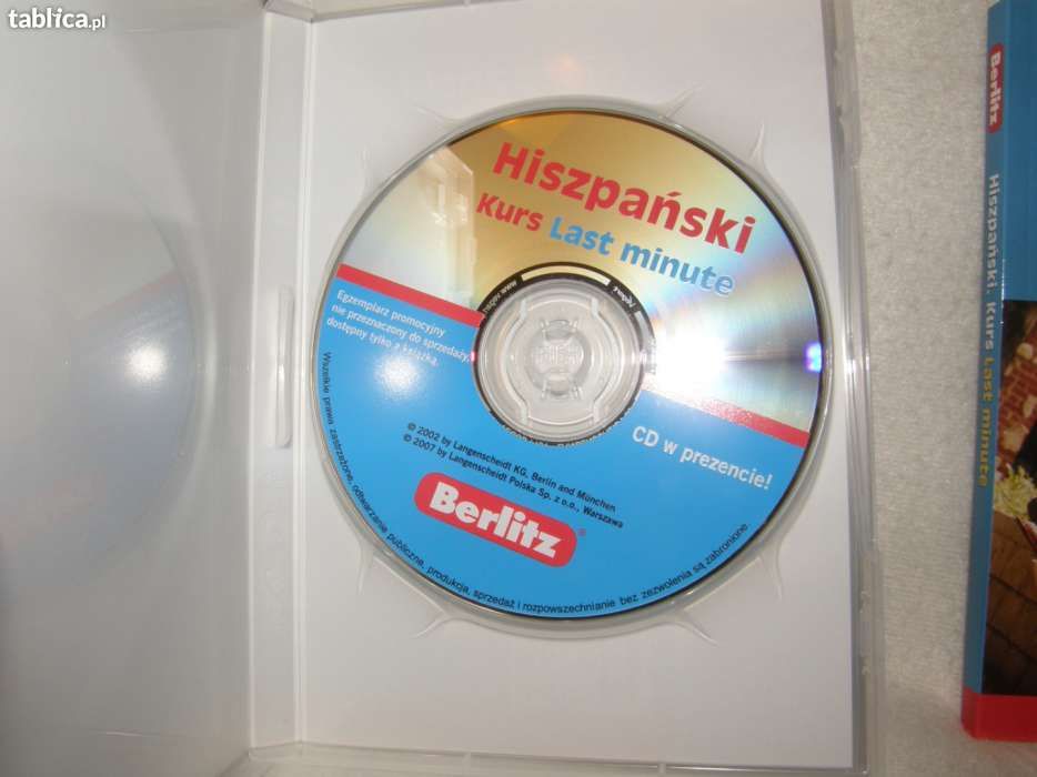 Hiszpański  kurs języka hiszpanskiego last minute książka i CD