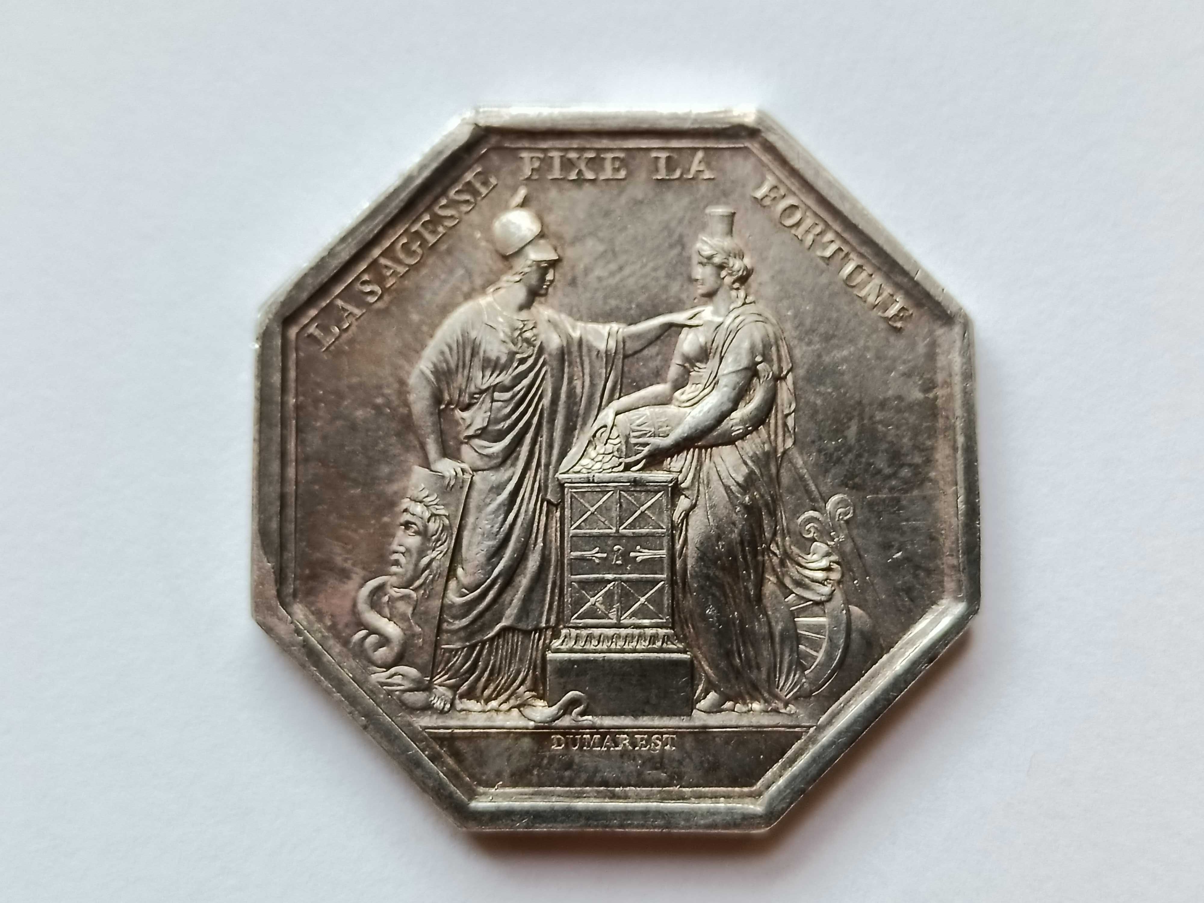 Francja . Medal AN VIII / 1800 sygnowany Dumarest