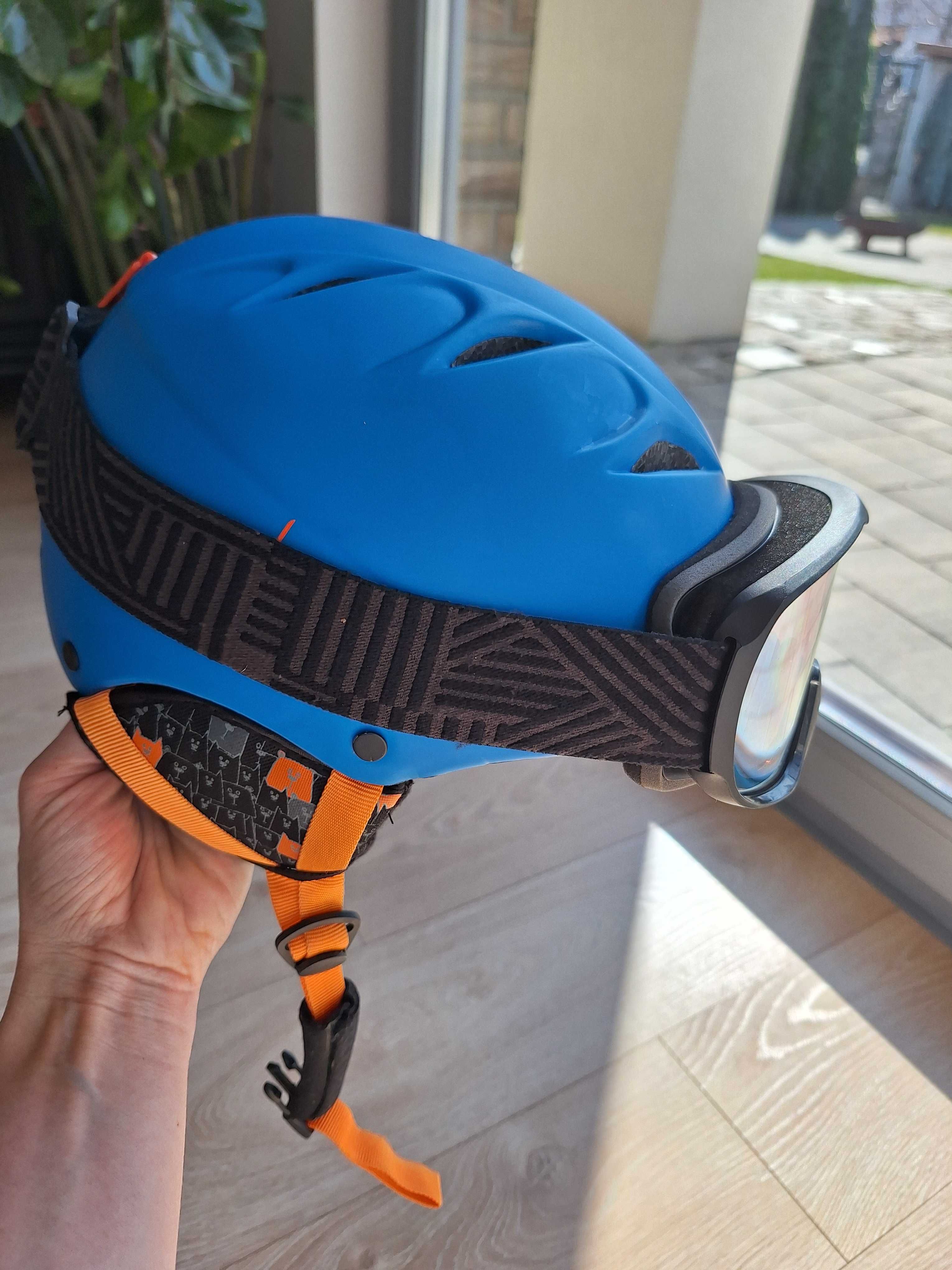 kask narciarski_roz. M /53-58cm/ + gogle w komplecie