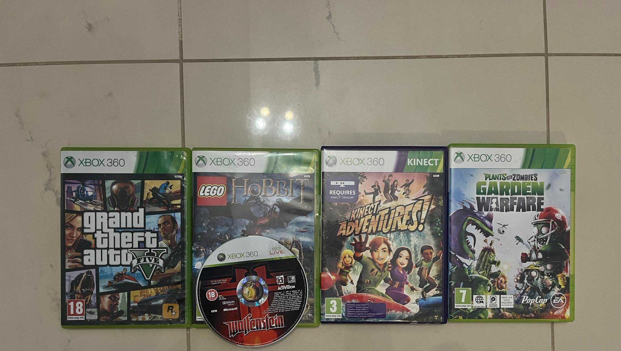 Xbox 360 Kinect    2 Kontrolery  +5 Gier