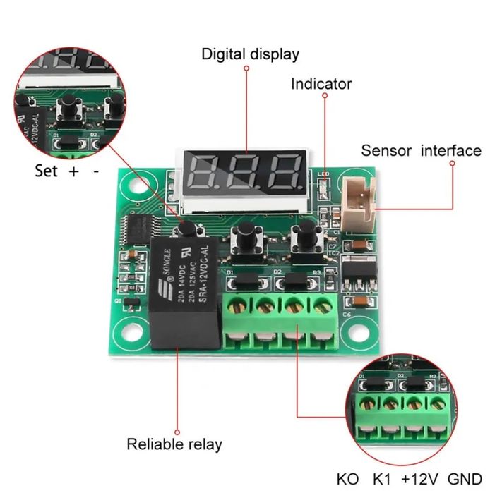 Плата управління температурою електронних приладів