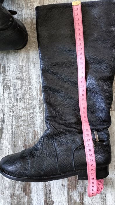 Шкіряні чоботи зимові 37р , сапоги високі