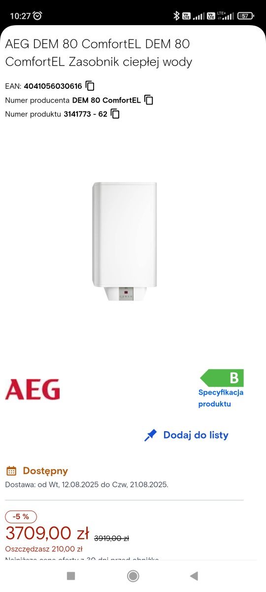 Bojler elektryczny