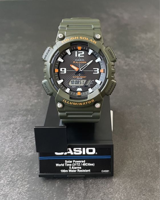 Годинник наручний  Casio AQ-S810W-3A новий оригінал сонячна батарея