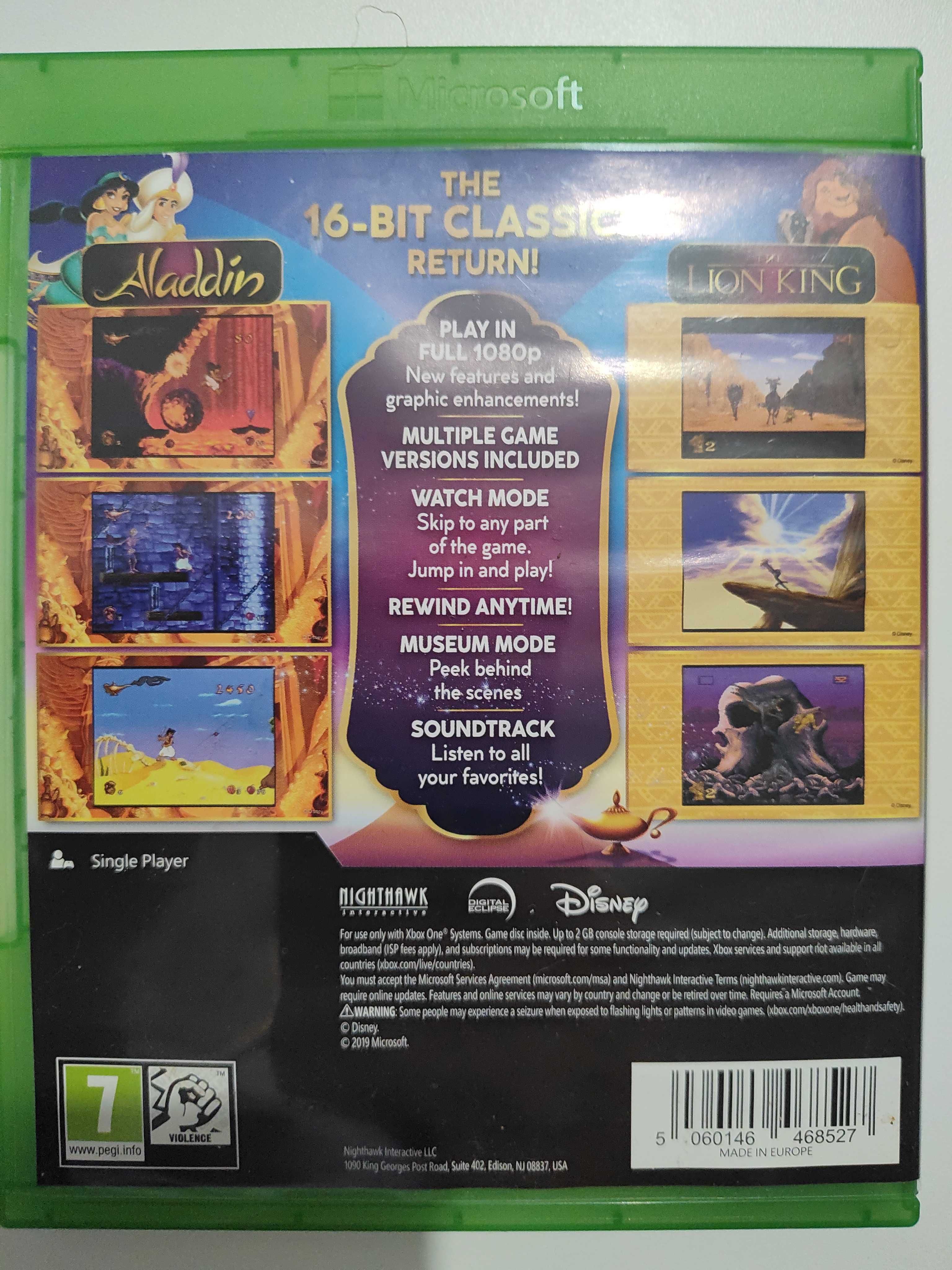 Disney Classic GAMES Aladdin and The Lion King Gra Xbox One