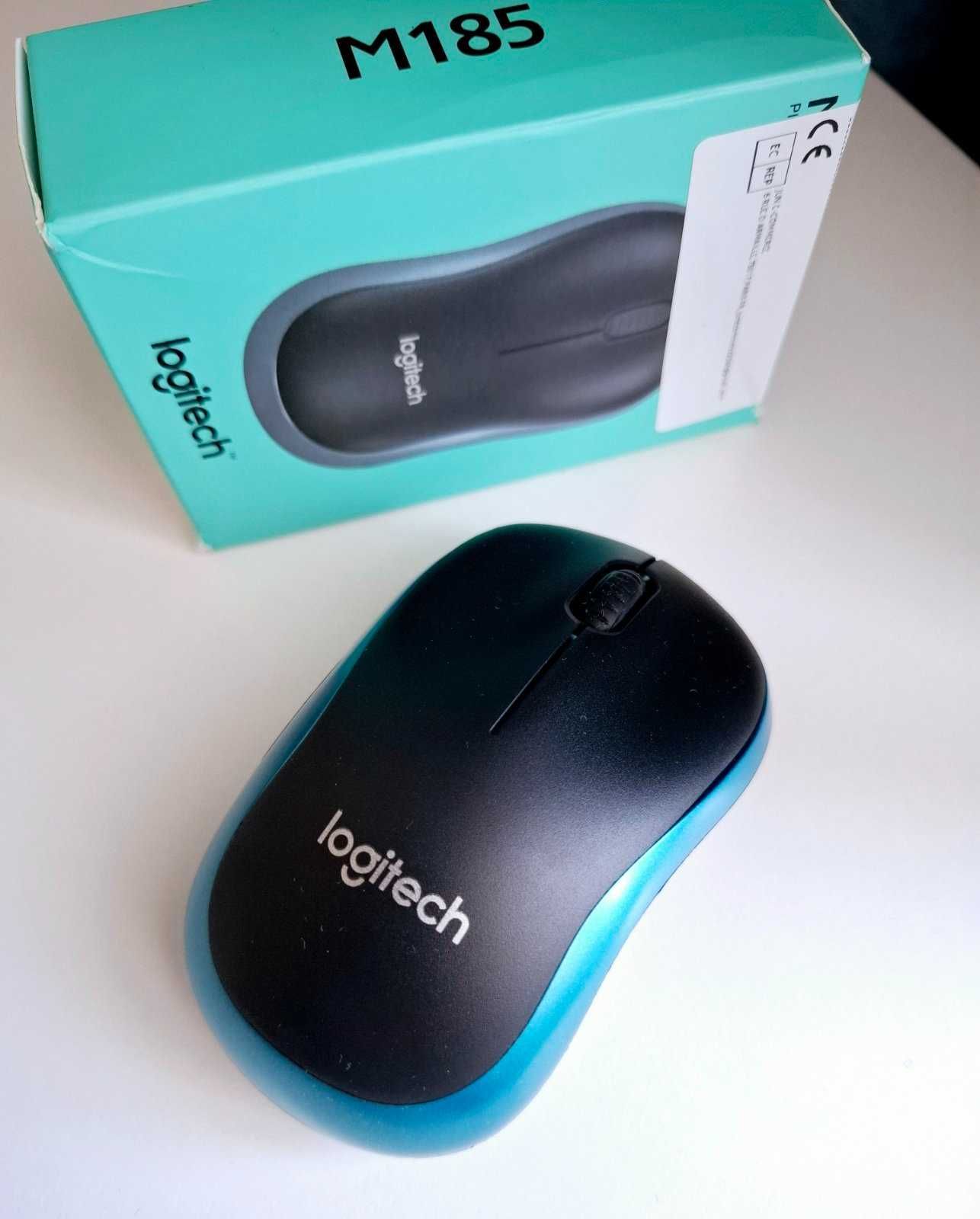 Нова бездротова миша Logitech M185 Mouse 2.4 ГГц (сіра, синя, червона)