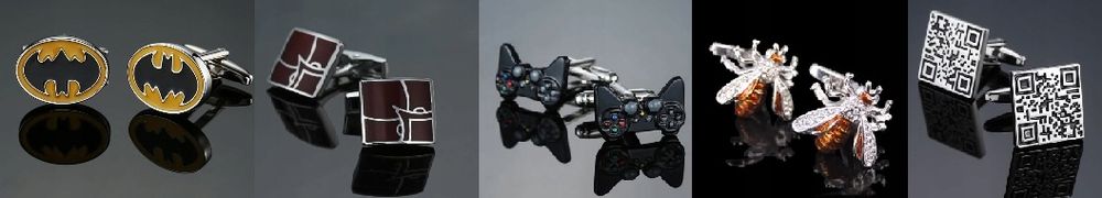 spinki do mankietów wzór kwiat