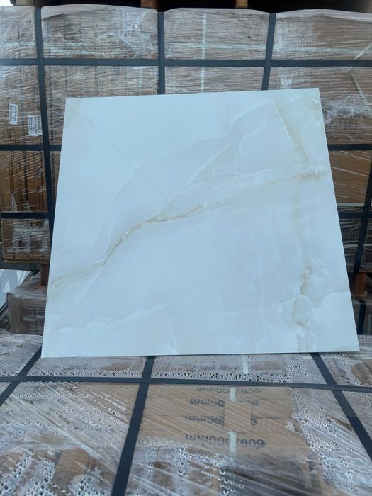 Płytki gresowe 60x60 ceramiczne podłoga, ściana poler BIEL Z MARMUREM
