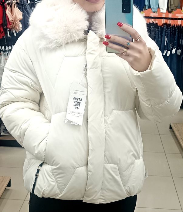 Стильный пуховик,парка,куртка удлиненная женская на меху