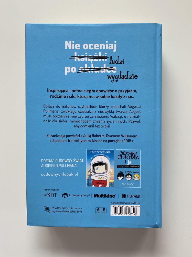 Książka Cudowny Chłopak R. J. Palacio