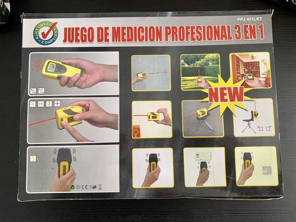 kits medicao distancia, nivel laser e detector novos