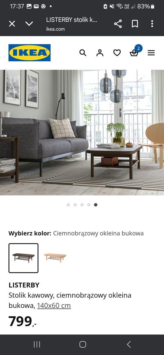 Sprzedam ławę, stolik kawowy, jak nowy Ikea