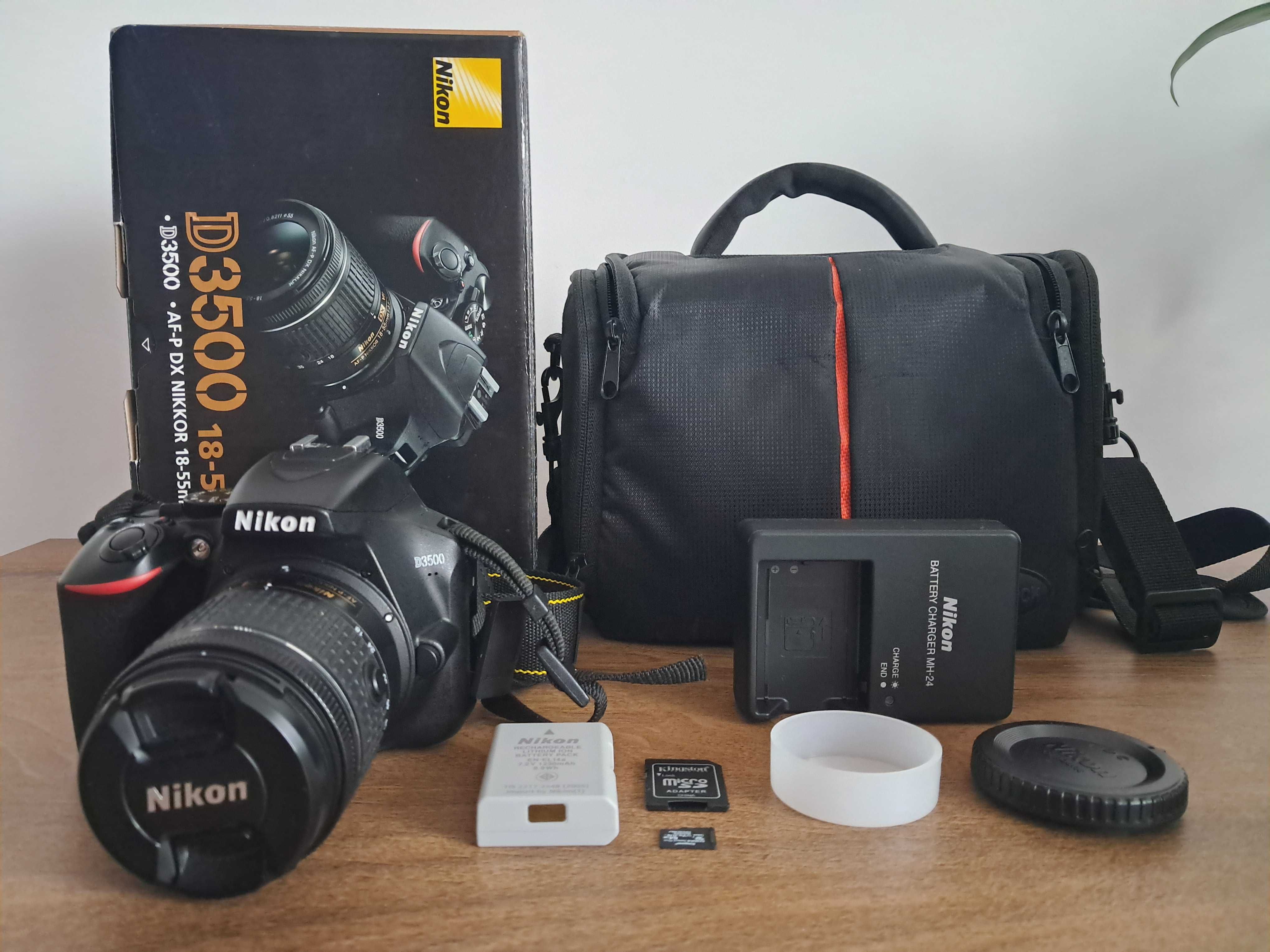 Nikon D3500 + NIKKOR 18–55mm f/3.5–5.6G AF-P DX + gratis