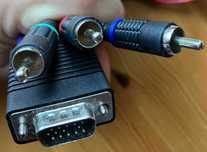 Kabel Adapter VGA - Wideo 3 x RCA Cinch 2m