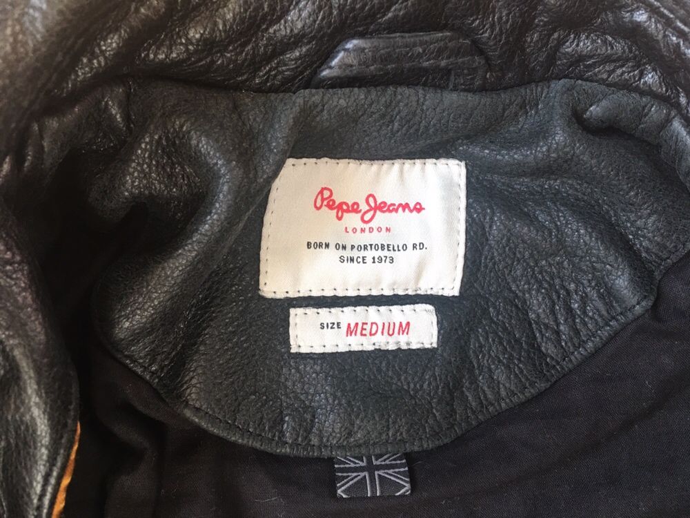 Nowa Kurtka męska skórzana ramoneska PEPE Jeans M medium czarna