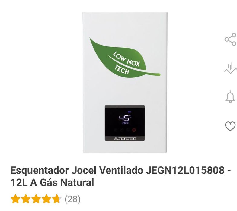 Esquentador gás natural