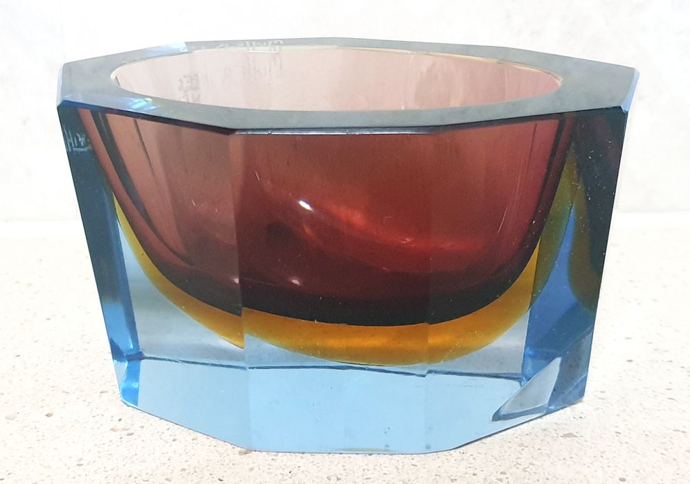 rara taça ARTGLAS francês antiga -assinada Muller Freres Luneville