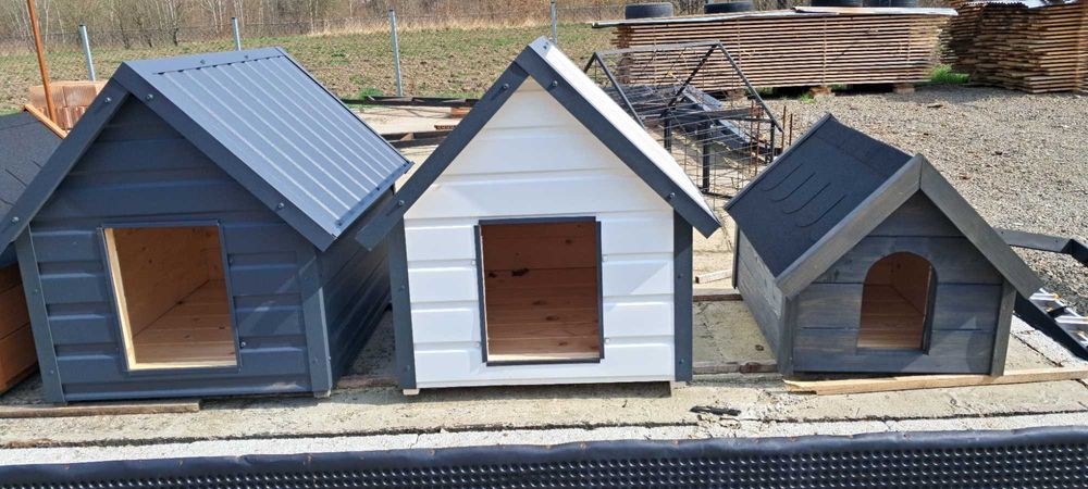 Buda dla psa z blachy lub drewna