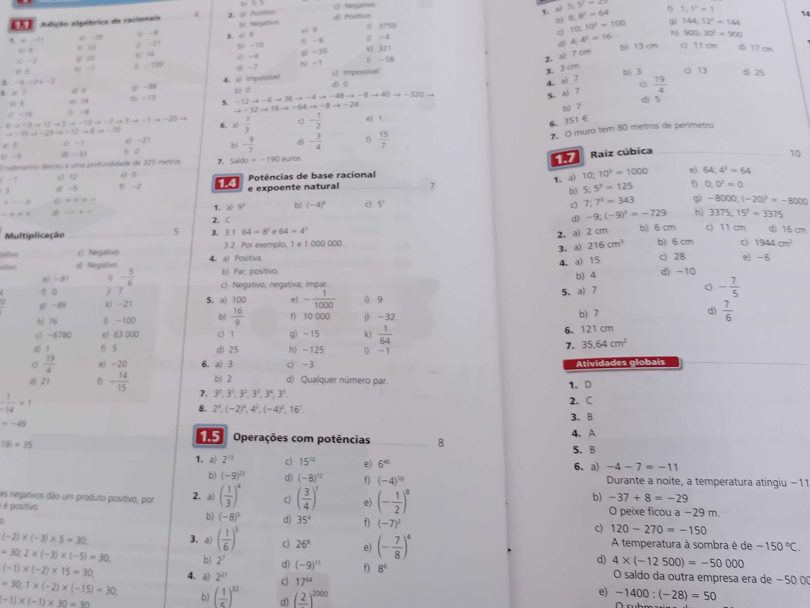 Caderno de Atividades -Matemática 7ºano