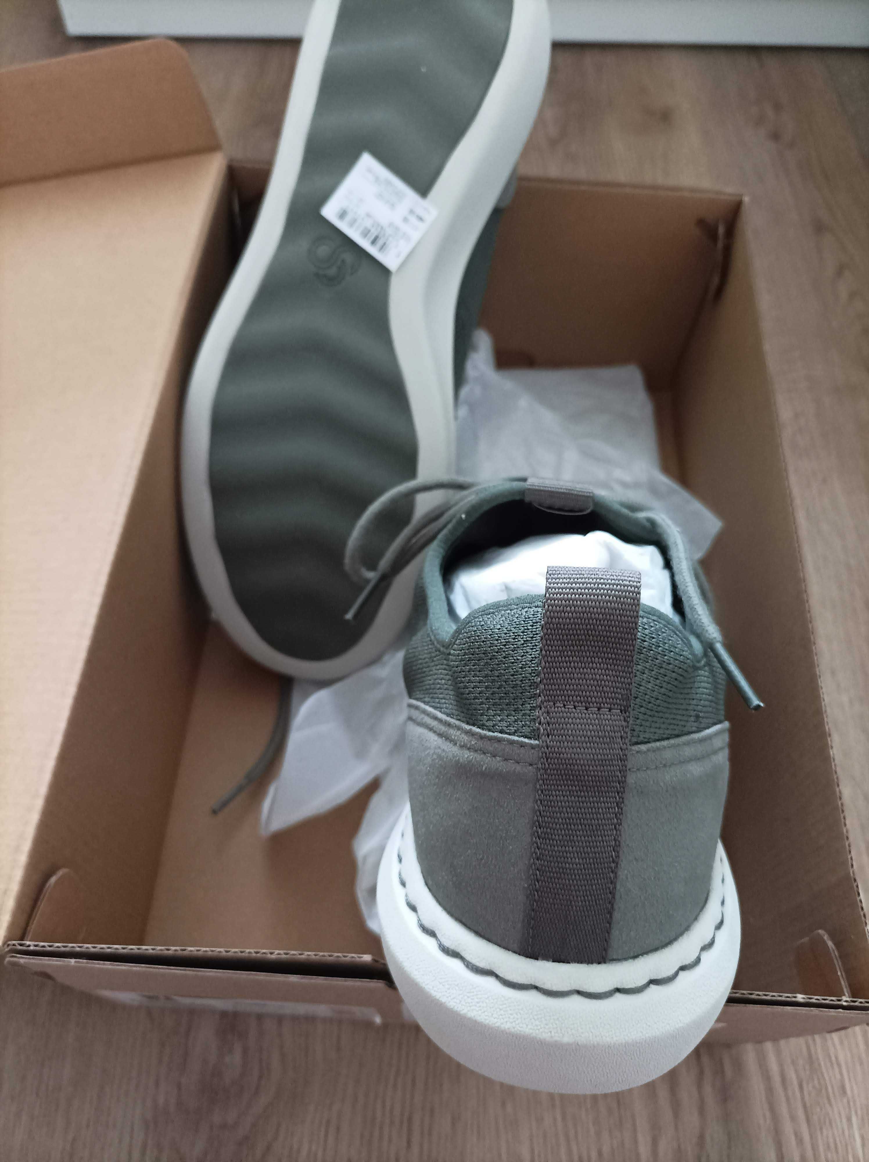 nowe Clarks męskie sneakersy tenisówki sportowe oliwkowe rozm. 44.5