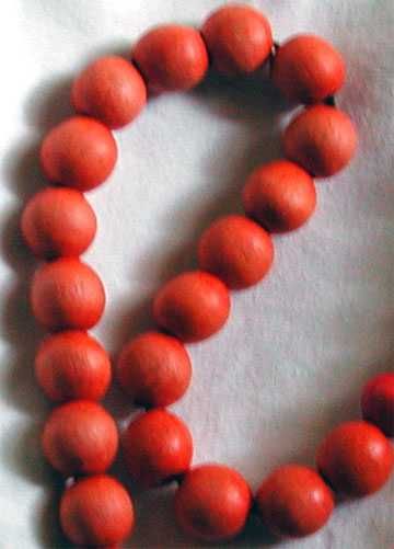 40 Paciorków Korale Boho Okrągłe Pomarańczowe 52 cm Masa plastyczna