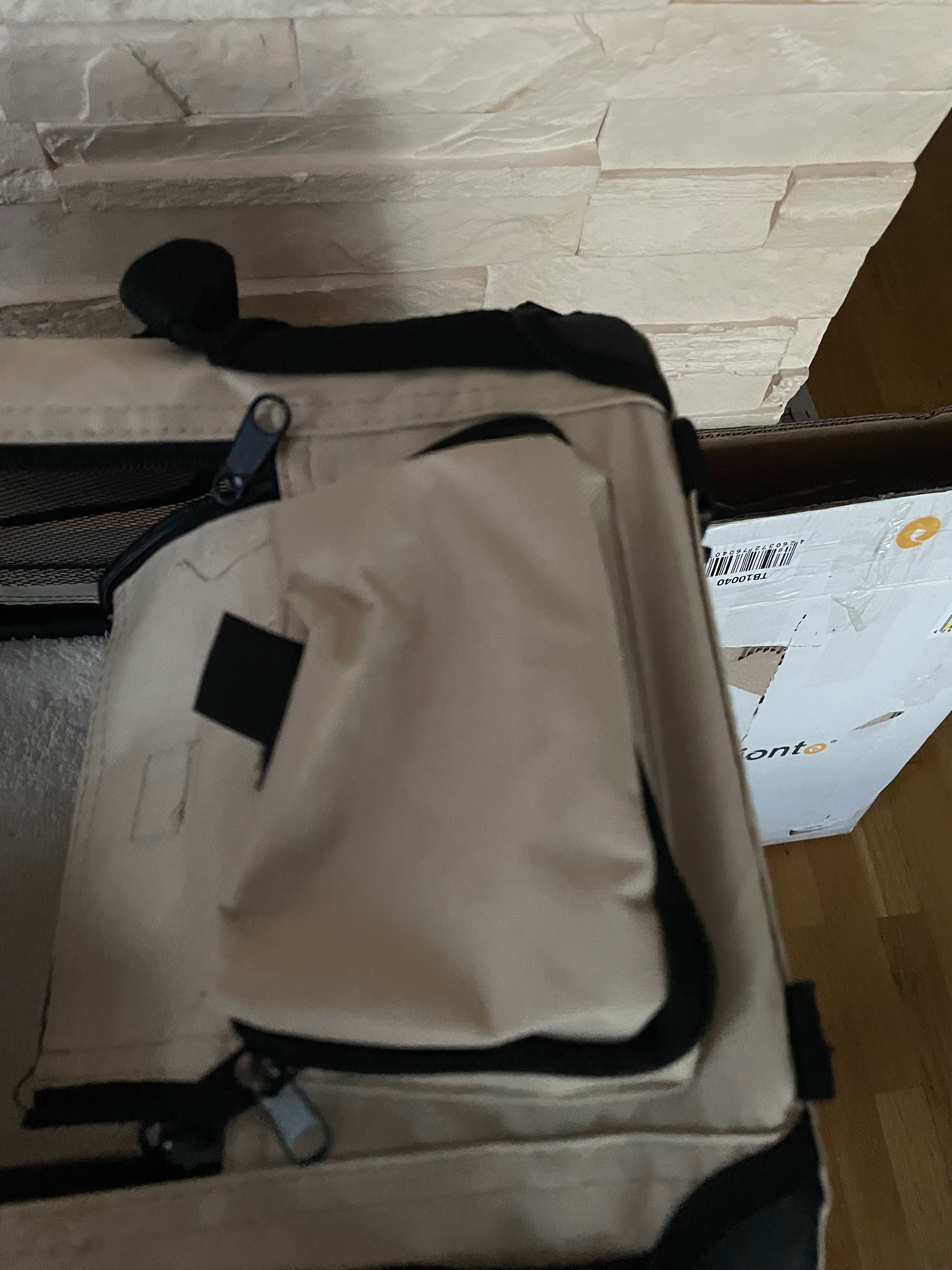 Transporter dla psa torba składana Dibea Lionto beżowy S 34x36x50