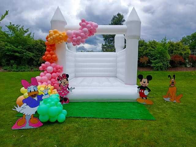 Biały zamek dmuchany / Bouncy castle / Wesele / Komunia / Wynajem