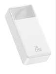 Power bank Baseus 30000mAh, 20W, biały, szybkie ładowanie
