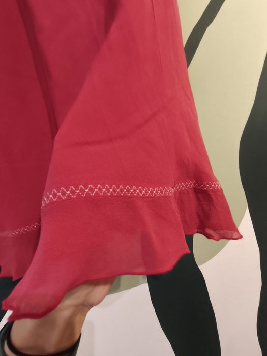 Jedwabna spódnica różowa 12/L