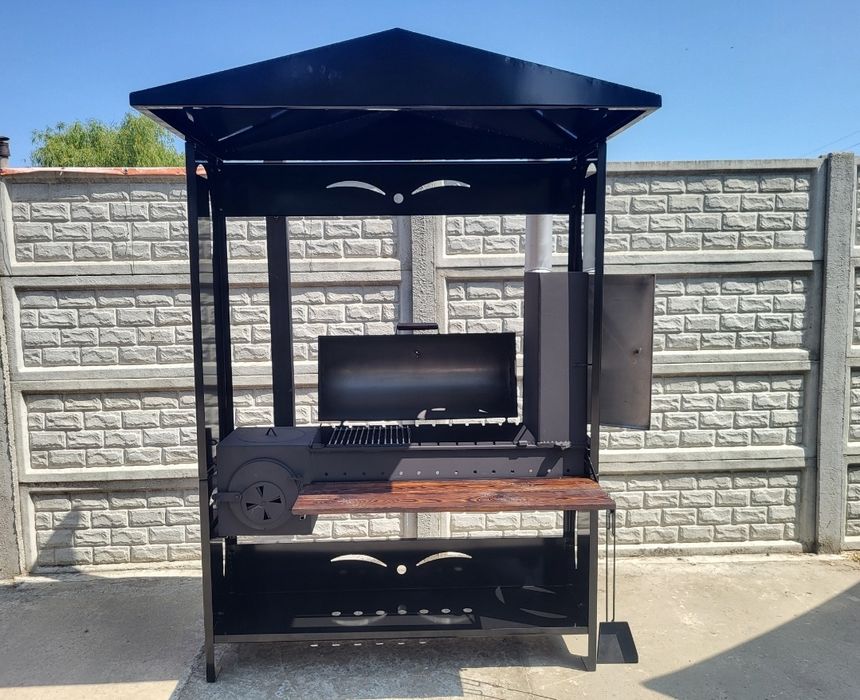 От Завода! 4мм! Усиленный! Мангал с крышей + Коптильня + Печь под каза