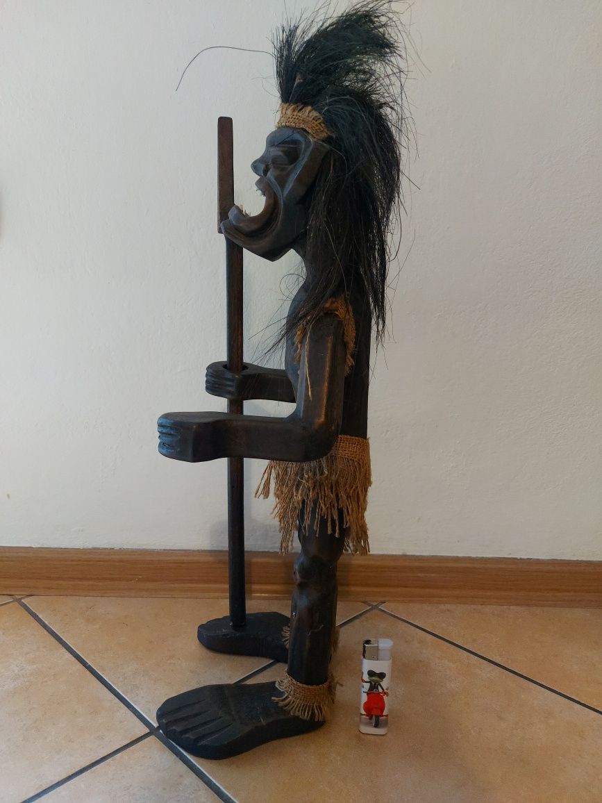 Afrykański wojownik rzeźba z drzewa hebanu 51 cm