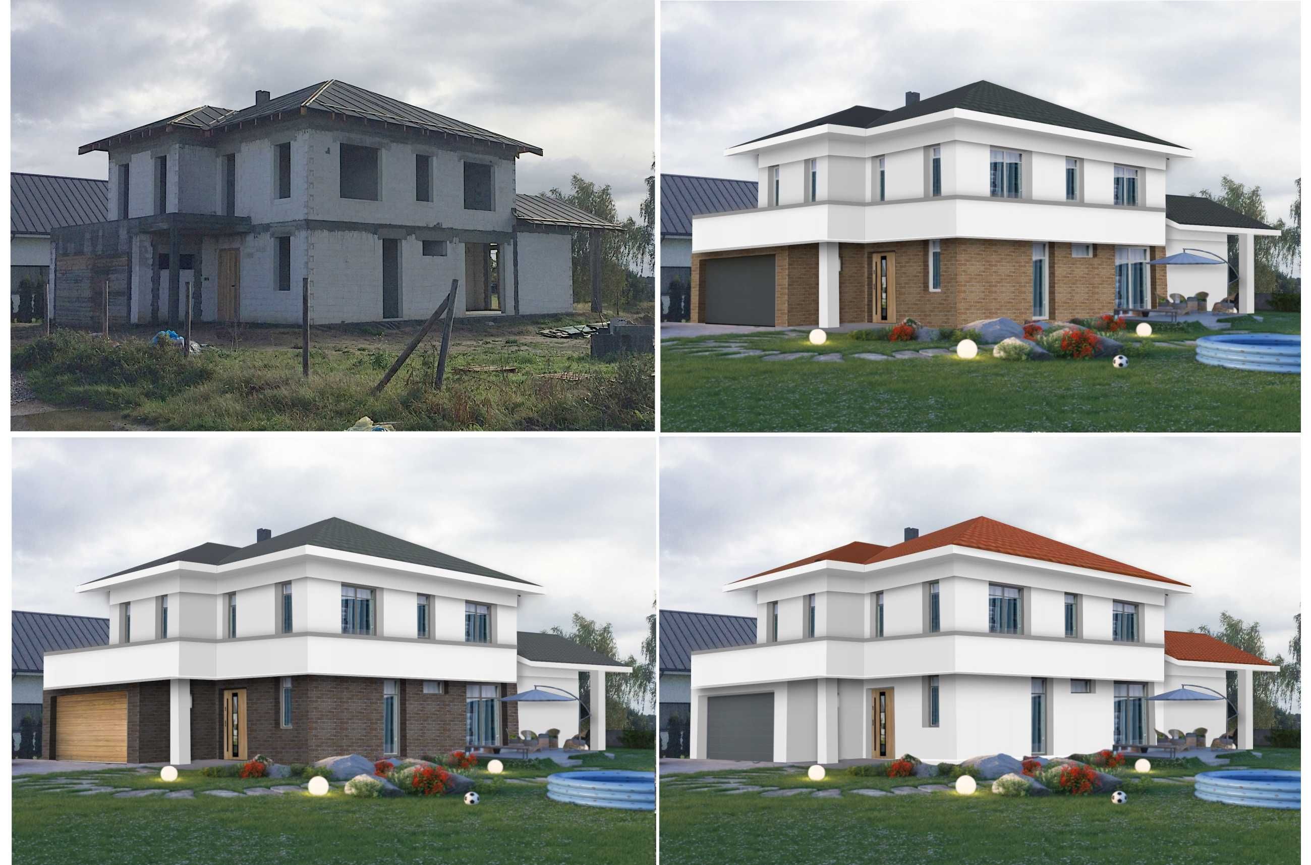 150 zł za ścianę - kilka propozycji - Elewacja,  Projekt elewacji