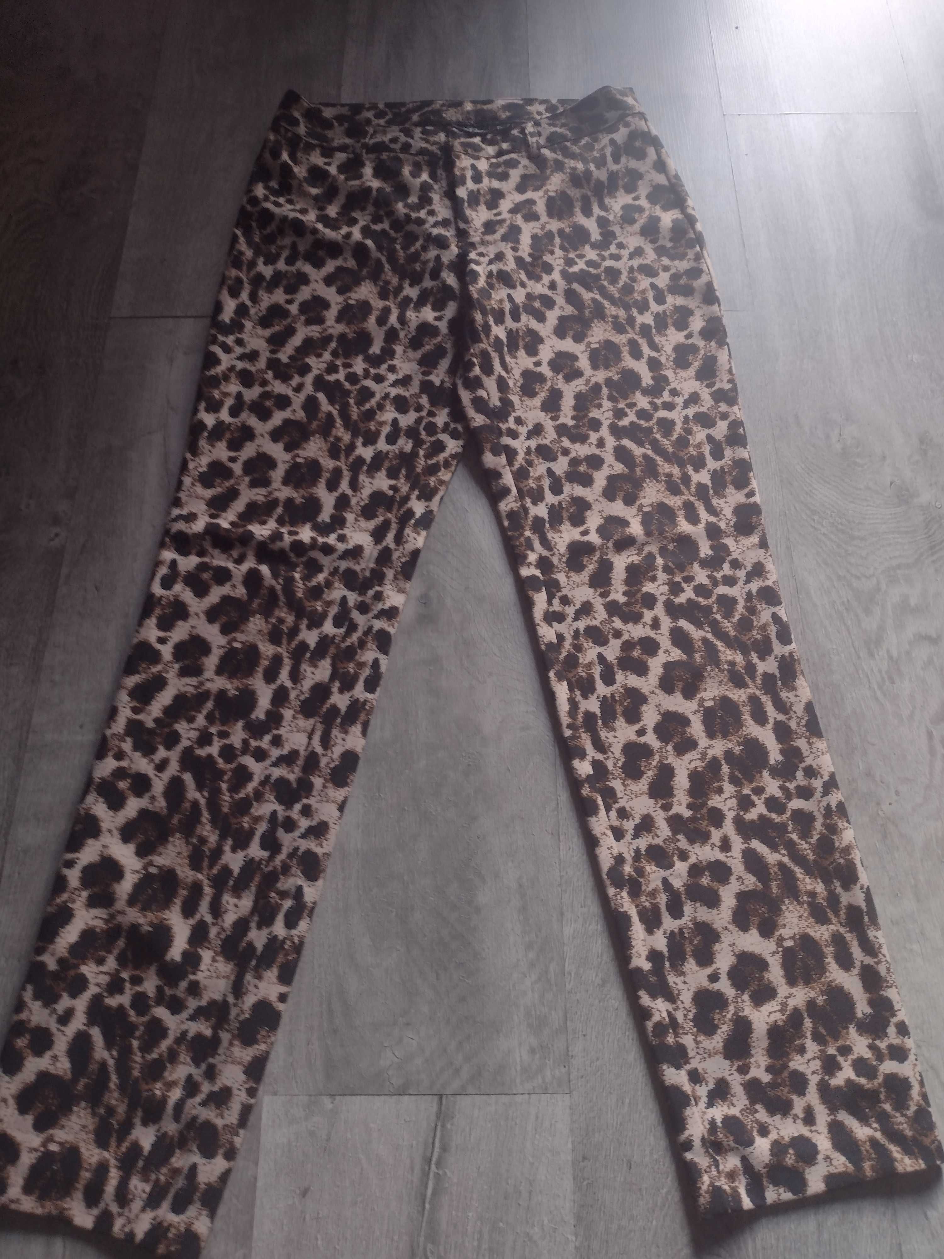 Spodnie w panterkę r. 38 Heidi Klum