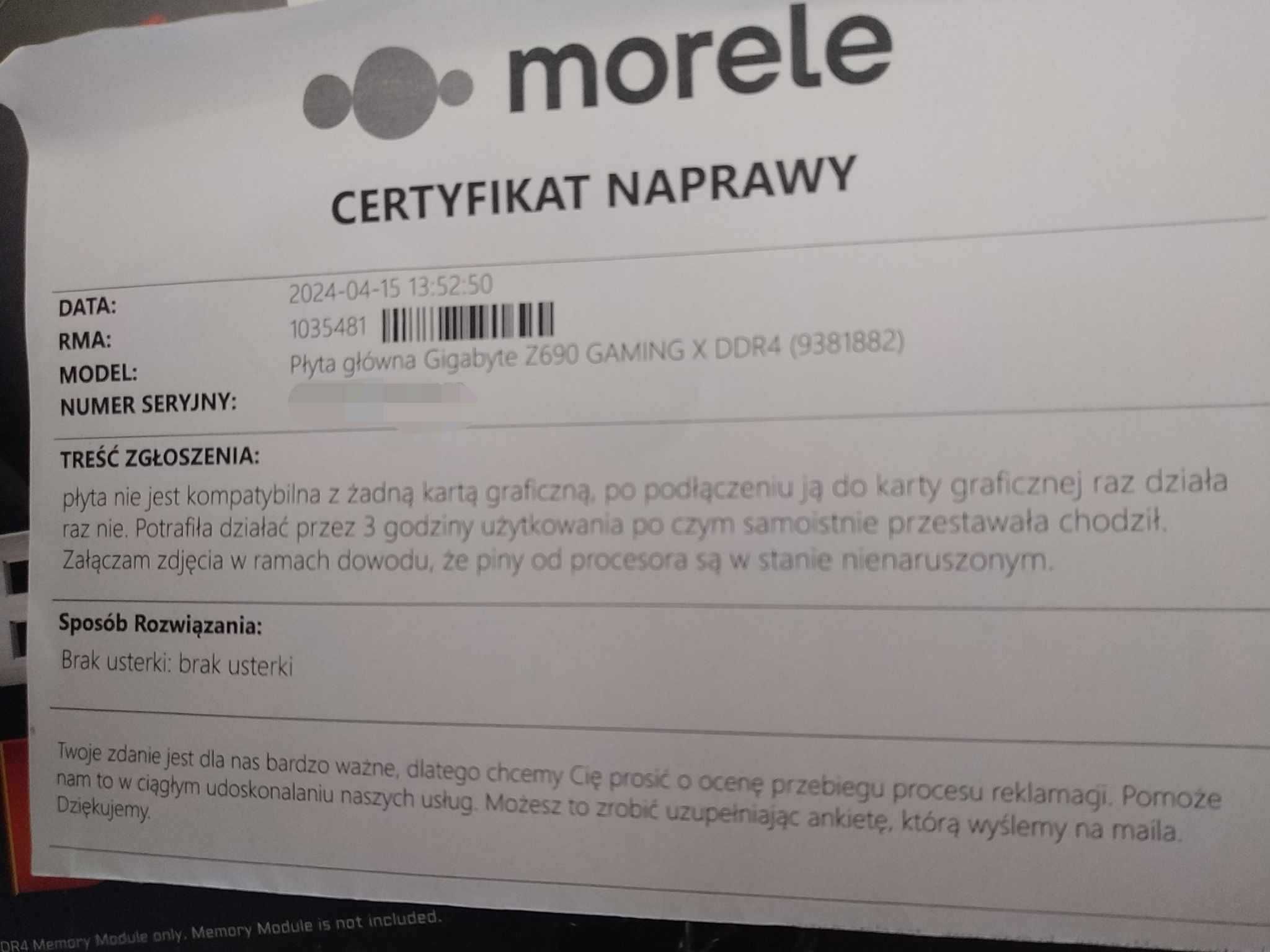 płyta główna -  Z690 GAMING X DDR4