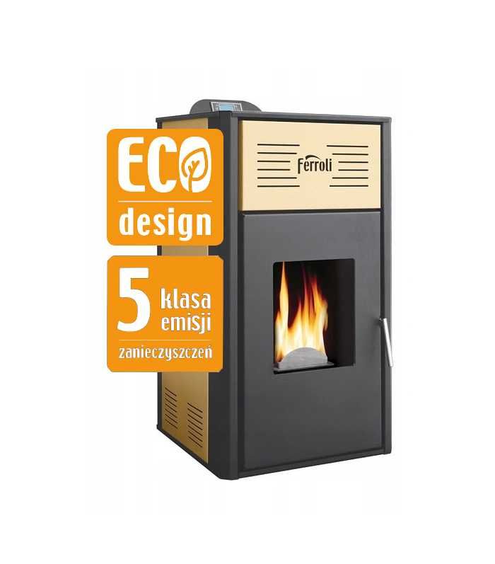 Piec na pellet Ferroli Breta 8 kW stalowy z płaszczem wodnym