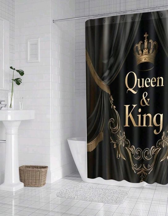 Cortina banheira/banho Queen & King