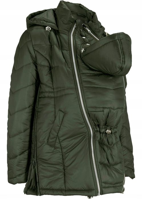 B.P.C kurtka ciążowa pikowana z panelem ciemnozielona r.36