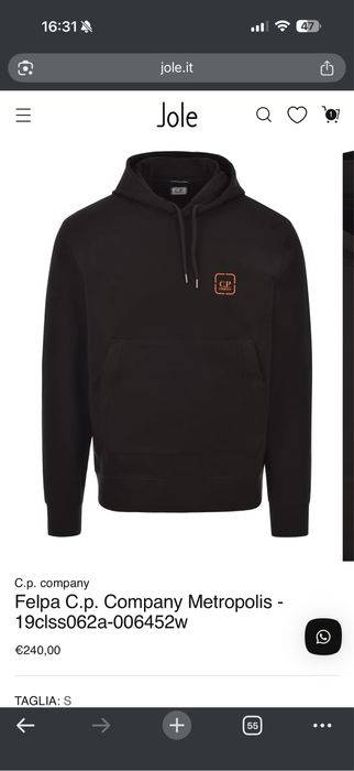 C.p. company Felpa худі кофта оригінал Metropolis cp 19clss062a-006452