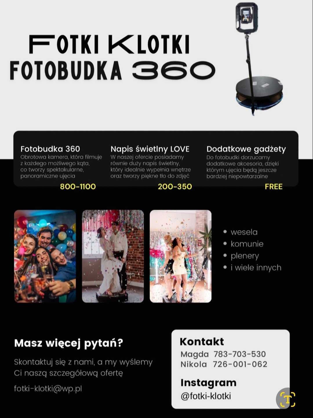 Wynajem Fotobudka 360