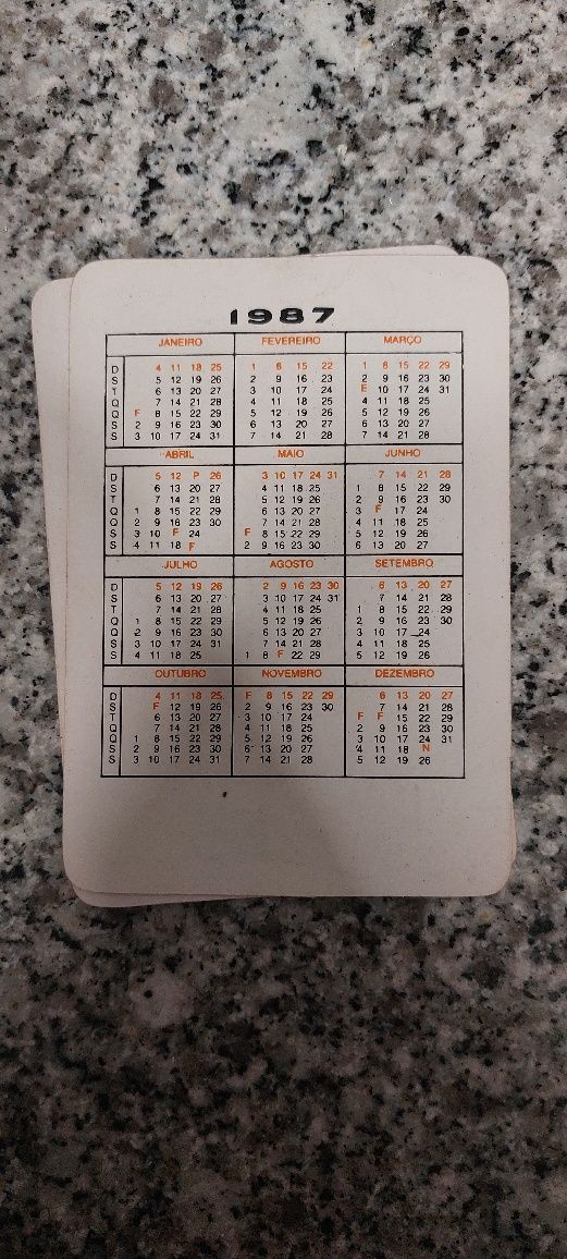 Colecção calendário 1987